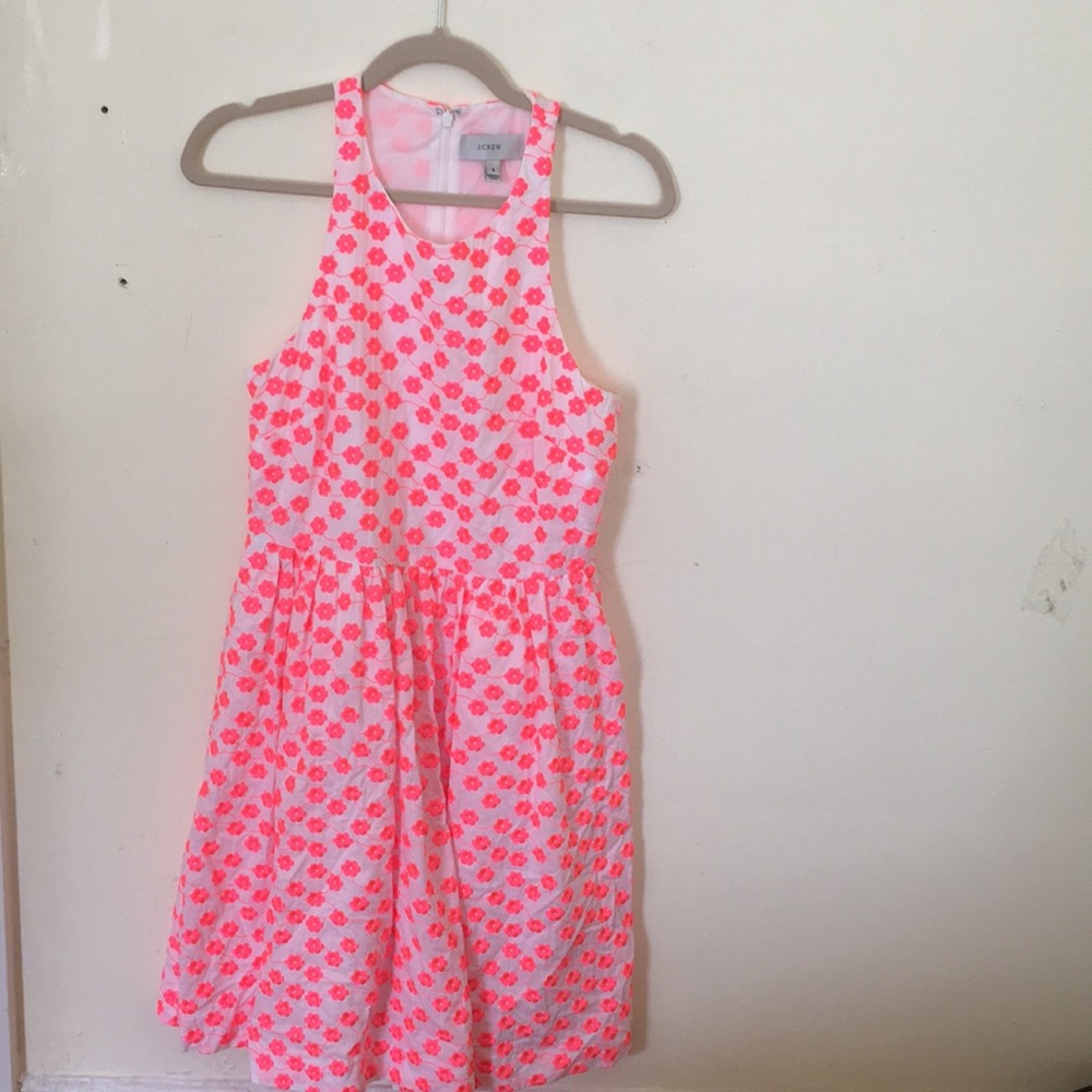 J. Crew Embroidered Floral Racerback Dress